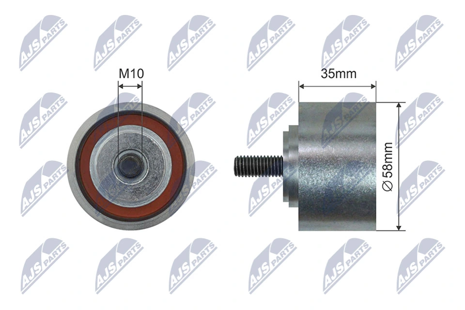 Tensioner Pulley, V-ribbed belt RNK-CH-055