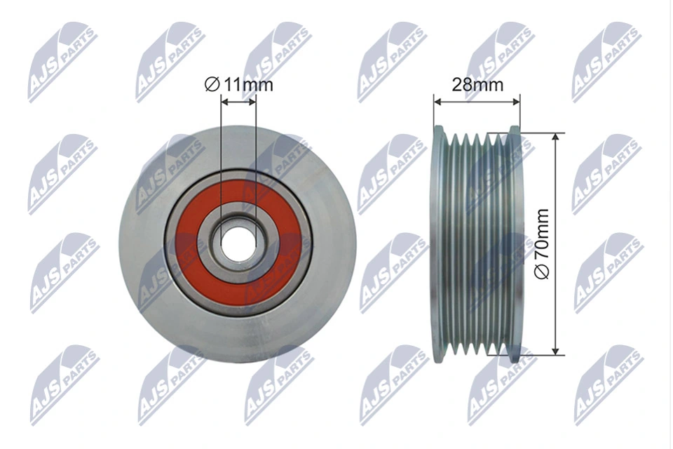 Tensioner Pulley, V-ribbed belt RNK-MZ-019
