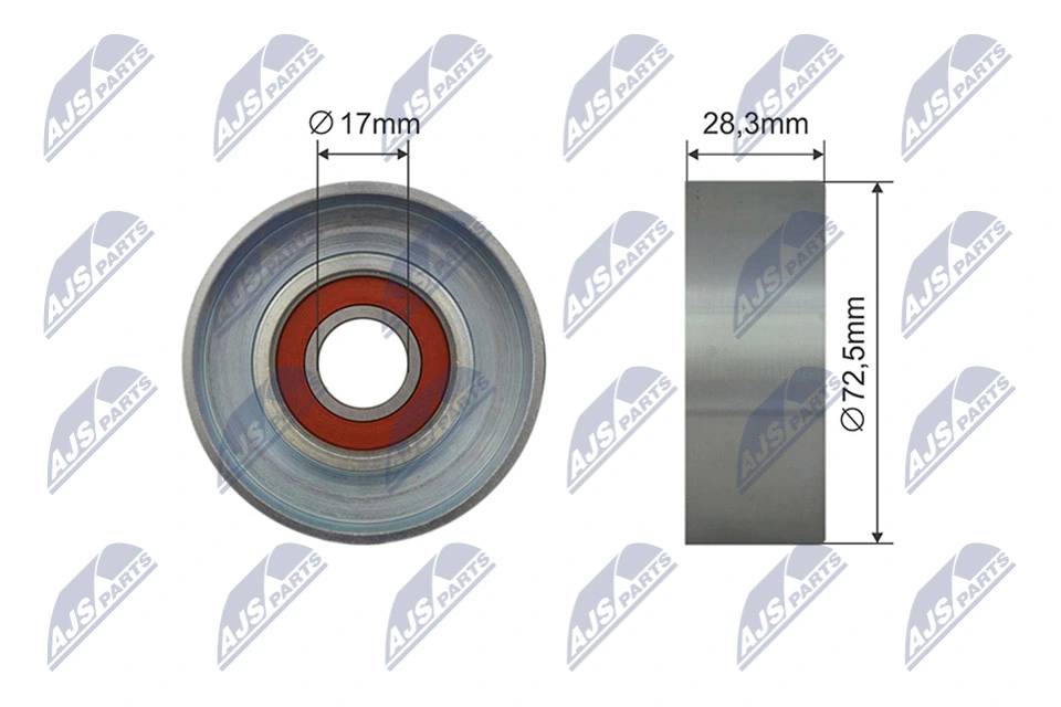 Tensioner Pulley, V-ribbed belt RRK-MZ-002