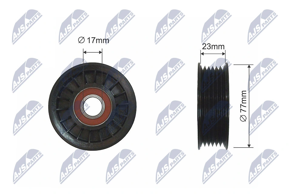 Deflection/Guide Pulley, V-ribbed belt RNK-CH-024