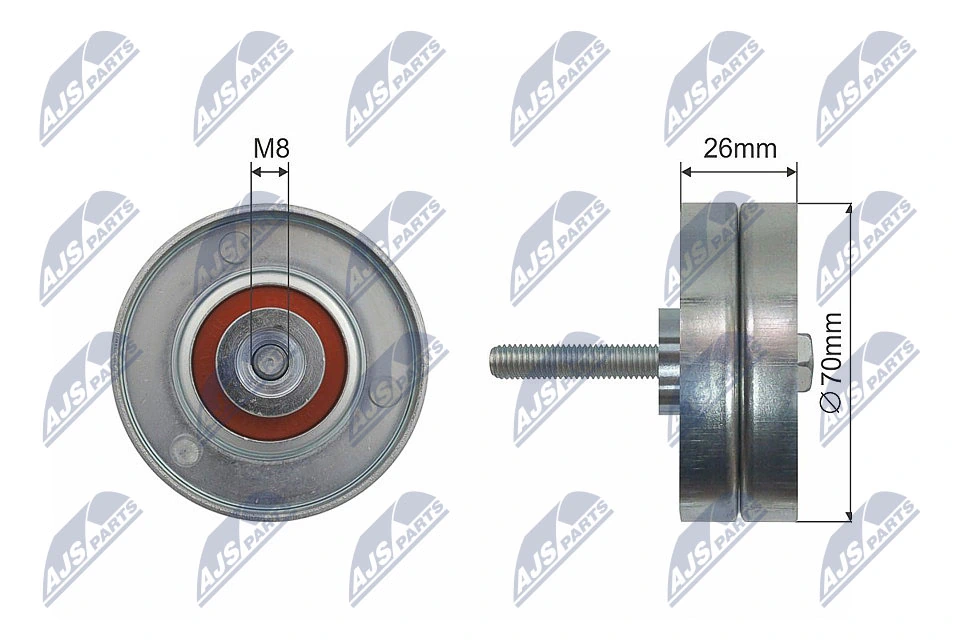 Deflection Pulley/Guide Pulley, V-belt RNK-MZ-014