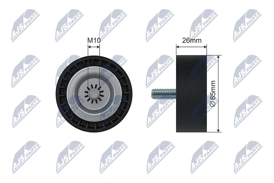 Tensioner Pulley, V-ribbed belt RNK-ME-054