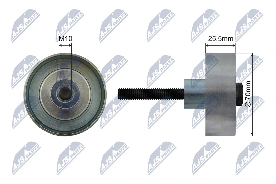 Tensioner Pulley, V-ribbed belt RNK-PL-040