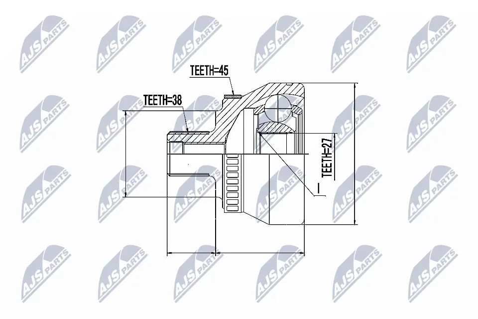 Joint Kit, drive shaft NPZ-AU-009