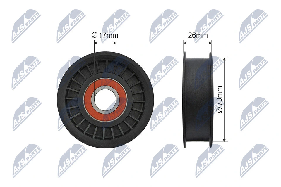 Tensioner Pulley, V-ribbed belt RNK-ME-051