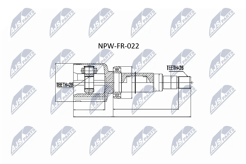 Joint Kit, drive shaft NPW-FR-022