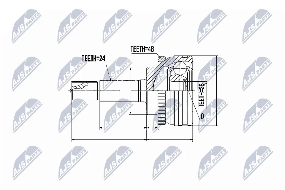 Joint Kit, drive shaft NPZ-TY-080