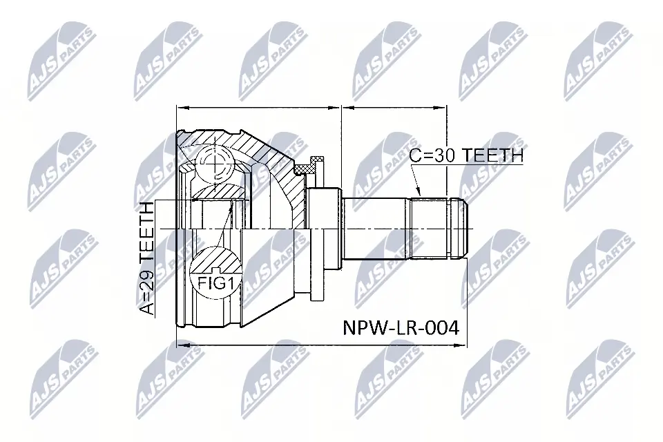 Joint Kit, drive shaft NPW-LR-004