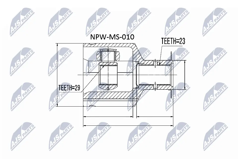 Joint Kit, drive shaft NPW-MS-010
