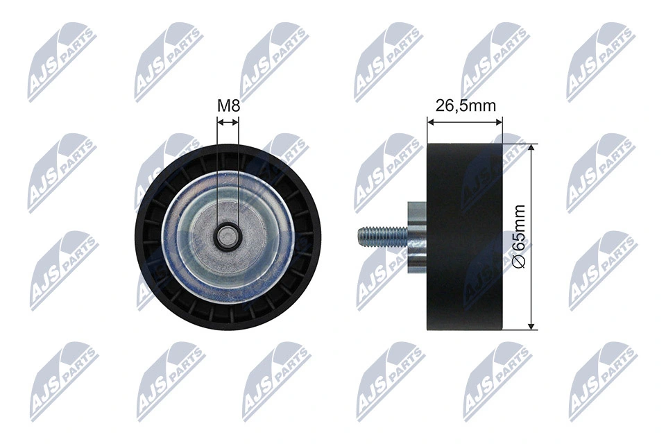 Tensioner Pulley, V-ribbed belt RNK-ME-062
