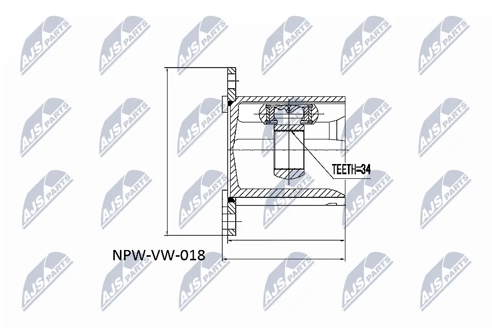 Joint Kit, drive shaft NPW-VW-018