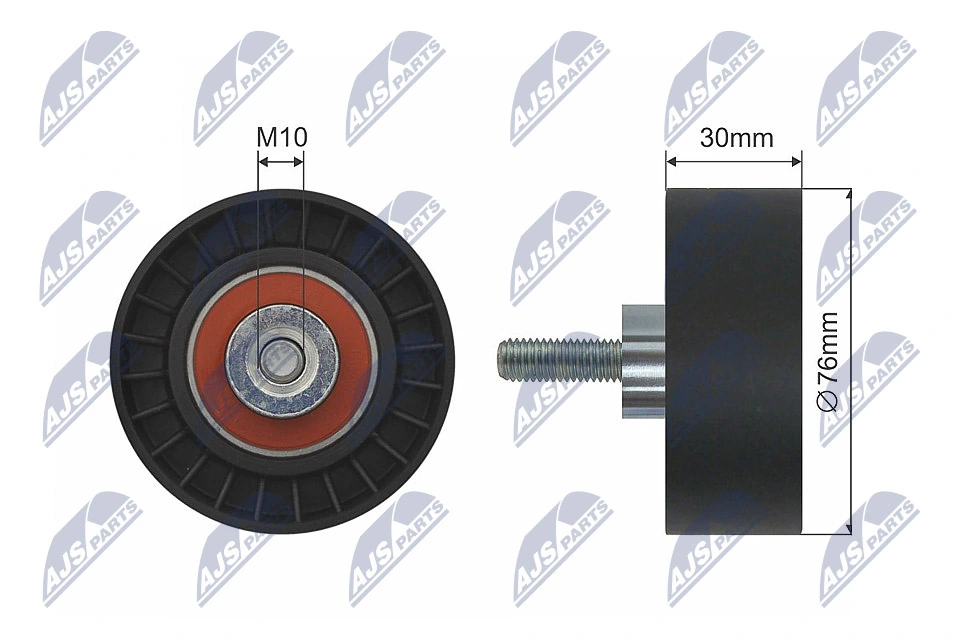 Deflection/Guide Pulley, V-ribbed belt RNK-FR-027