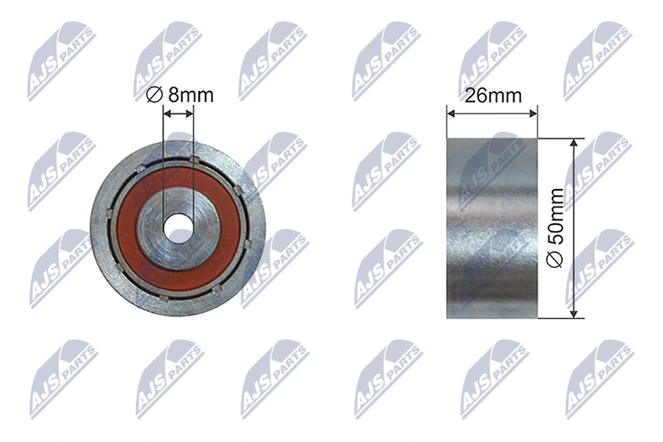 Tensioner Pulley, V-ribbed belt RNK-CT-058