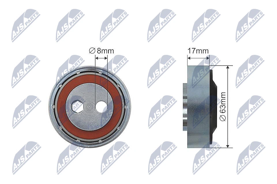 Tensioner Pulley, V-ribbed belt RNK-AU-007