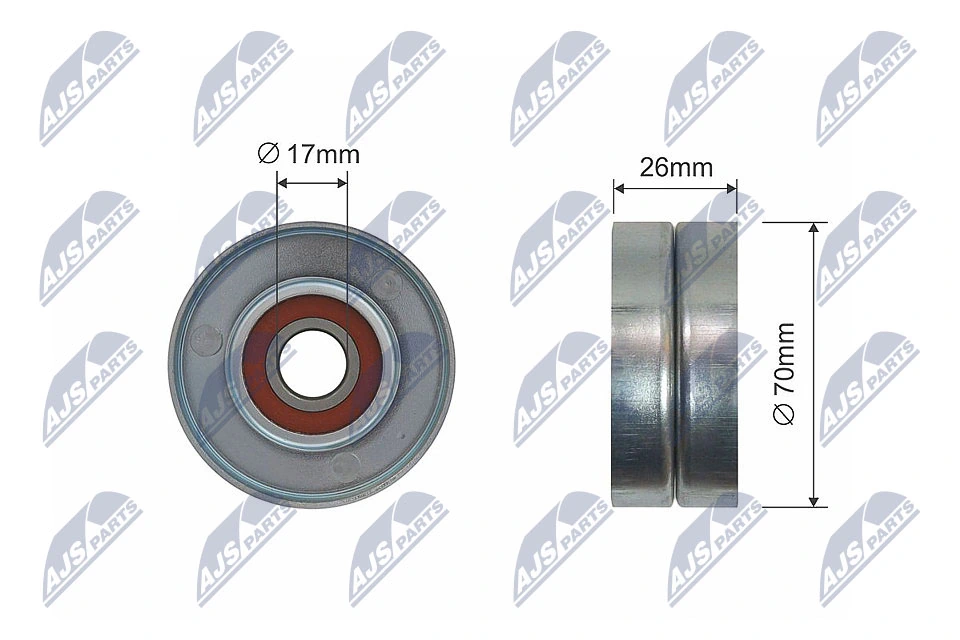 Tensioner Pulley, V-ribbed belt RNK-CH-008A