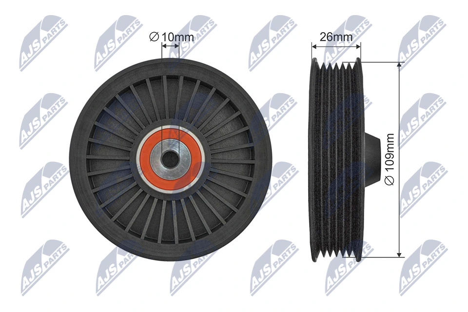 Tensioner Pulley, V-ribbed belt RNK-ME-070