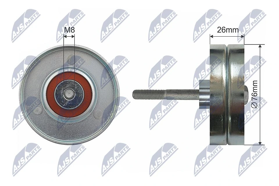 Tensioner Pulley, V-ribbed belt RNK-VV-012