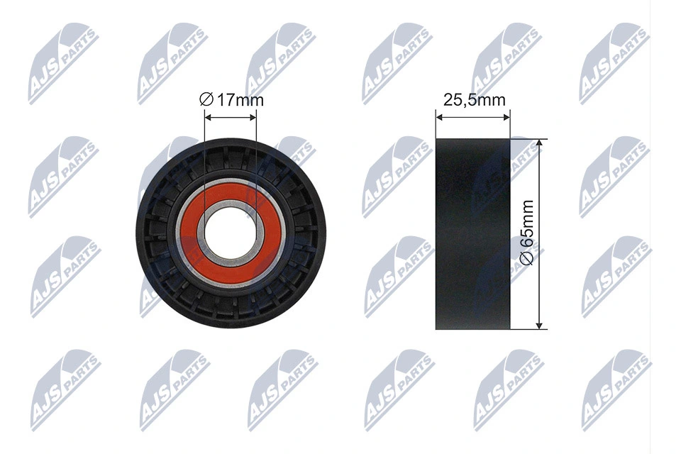 Tensioner Pulley, V-ribbed belt RNK-PE-006