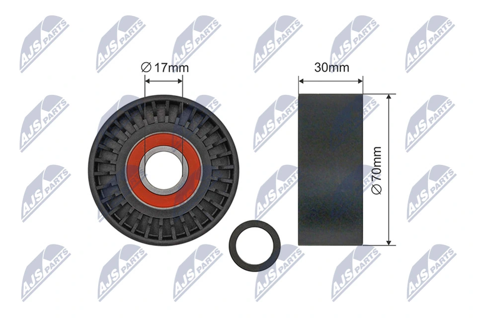 Tensioner Pulley, V-ribbed belt RNK-PS-006