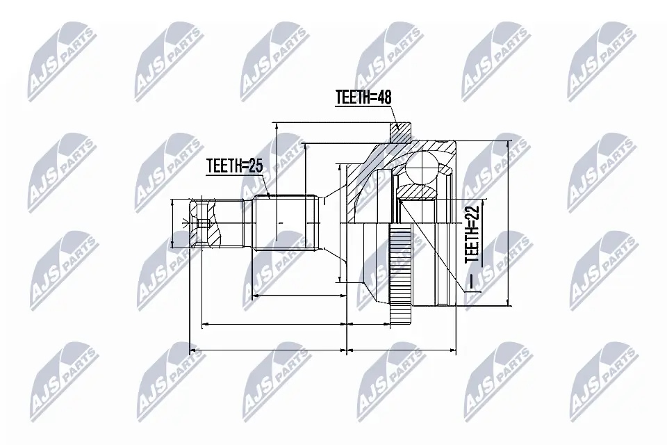 Joint Kit, drive shaft NPZ-CT-016