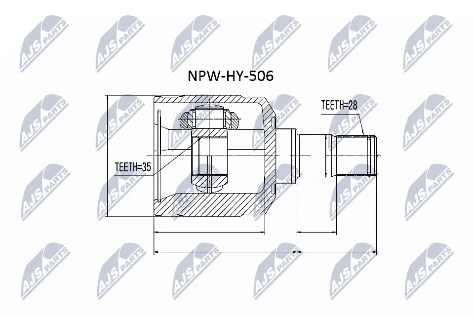 Joint Kit, drive shaft NPW-HY-506