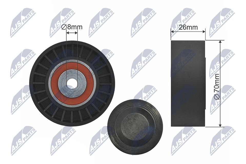 Deflection Pulley/Guide Pulley, V-belt RNK-AU-052