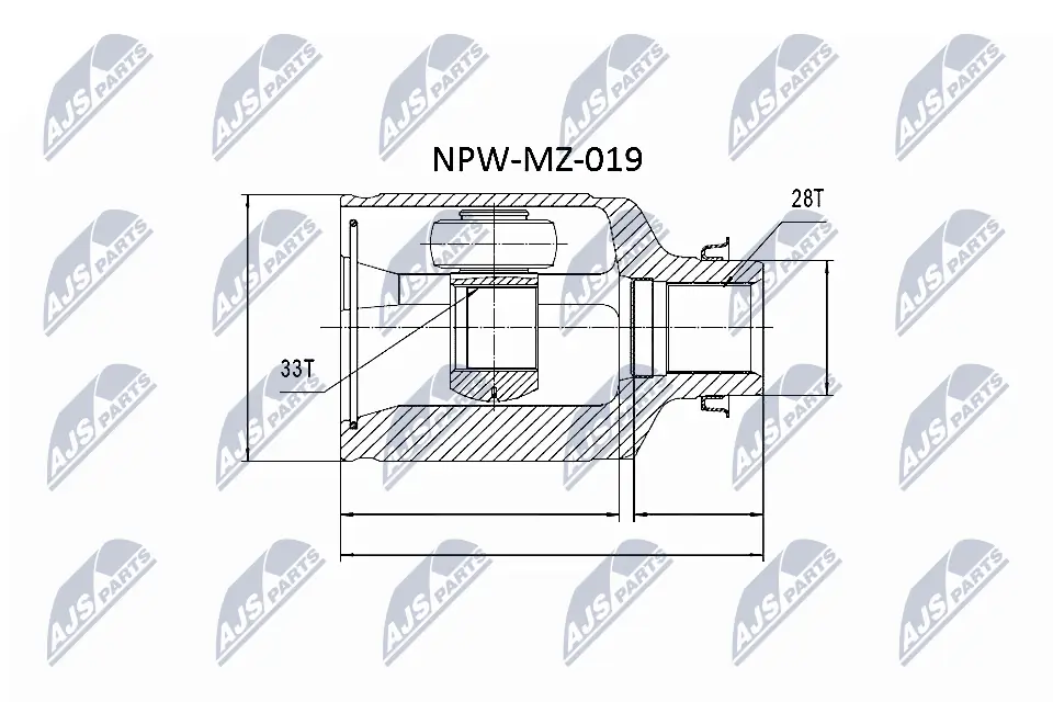 Joint Kit, drive shaft NPW-MZ-019