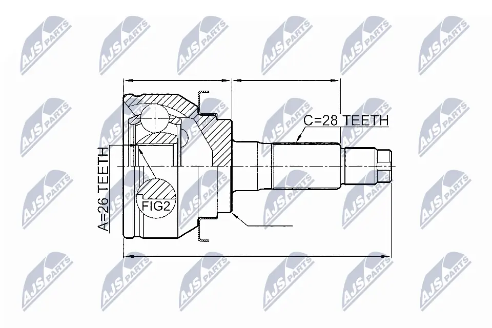 Joint Kit, drive shaft NPZ-FR-047