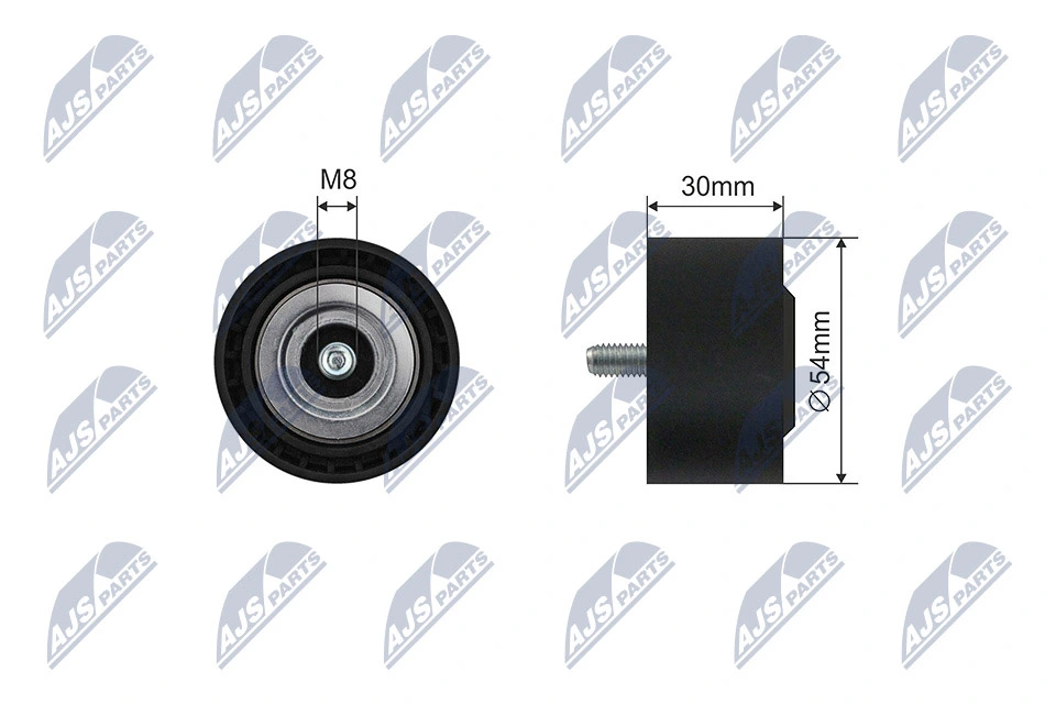 Tensioner Pulley, V-ribbed belt RNK-ME-048