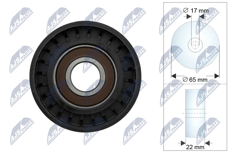 Tensioner Pulley, V-ribbed belt RNK-ME-086