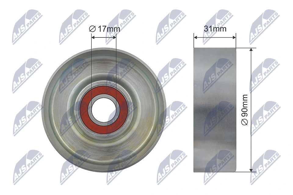 Tensioner Pulley, V-ribbed belt RNK-FR-031
