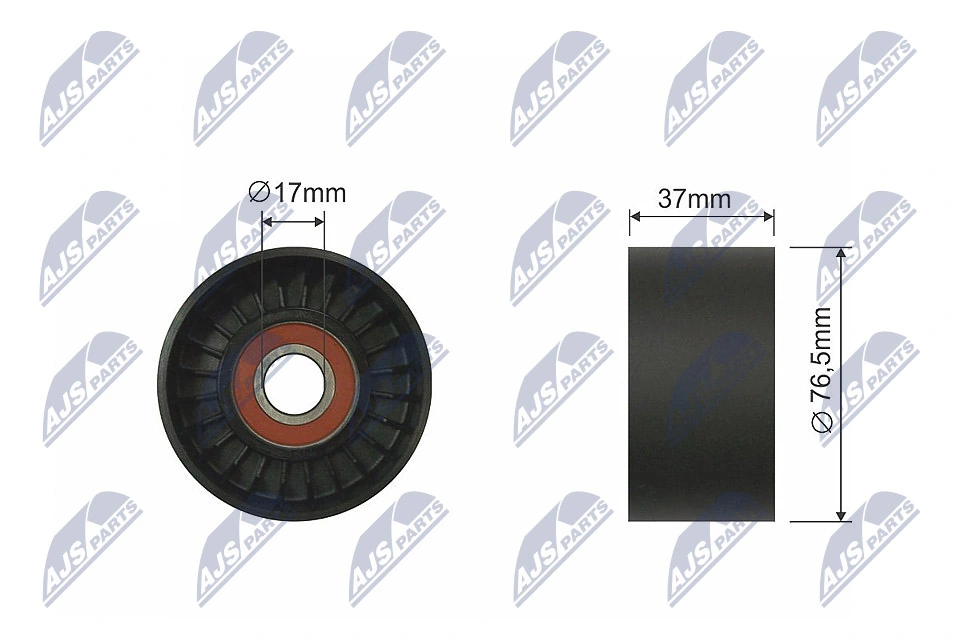 Tensioner Pulley, V-ribbed belt RNK-FR-017