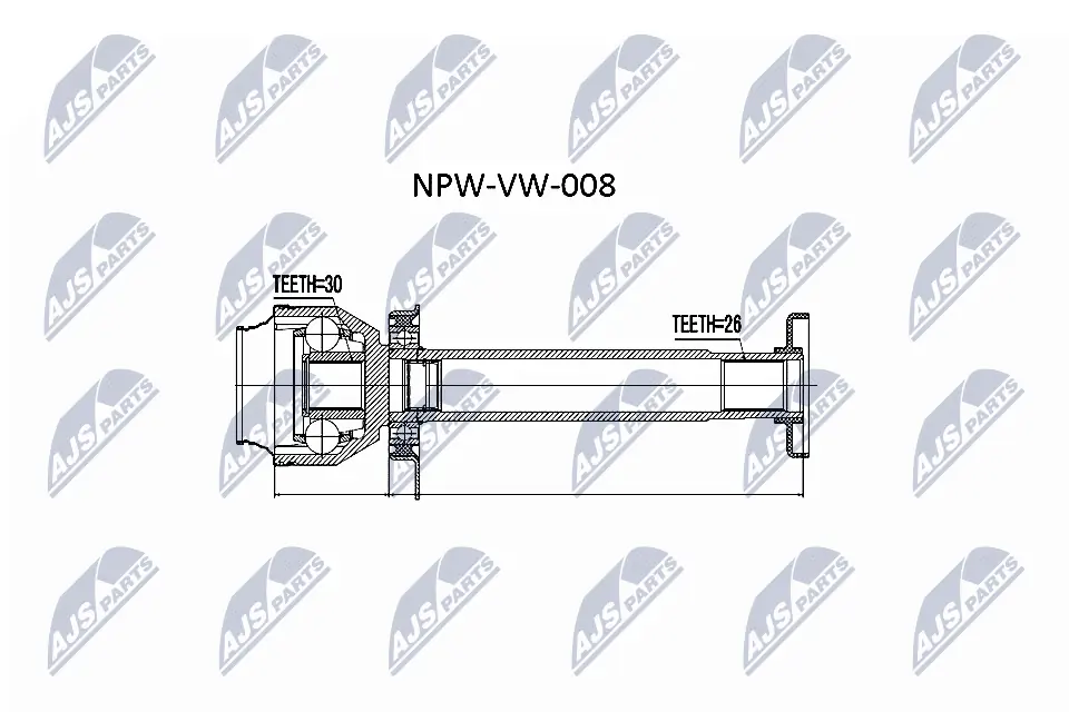 Joint Kit, drive shaft NPW-VW-008
