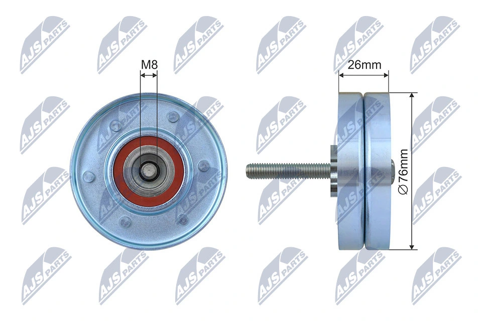 Tensioner Pulley, V-ribbed belt RNK-FR-065