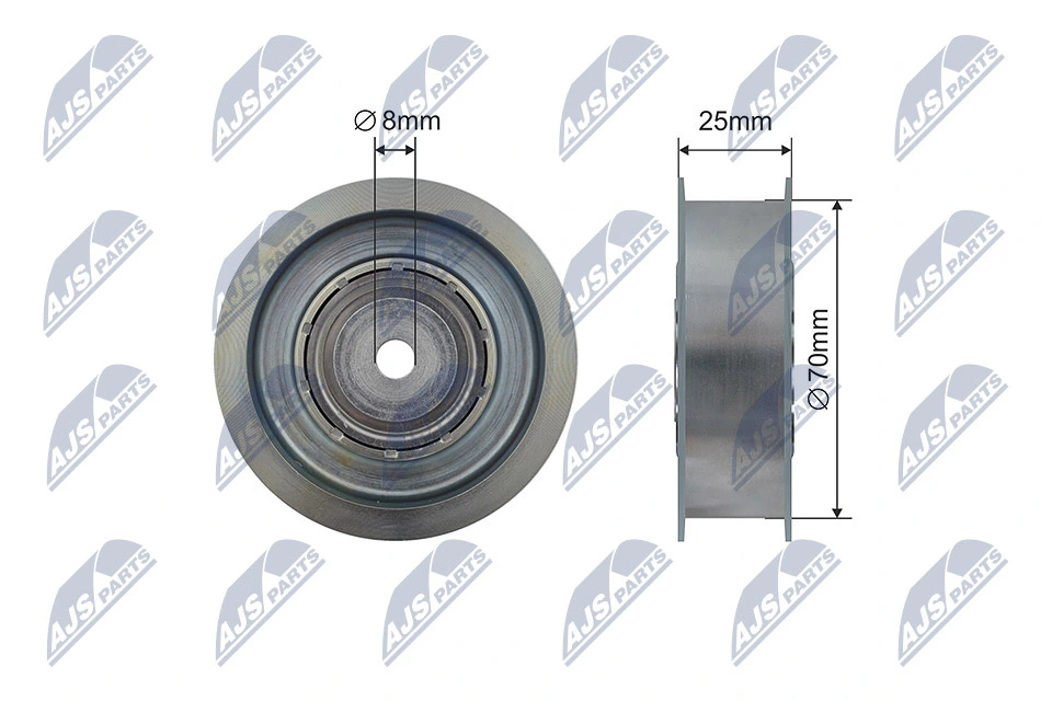 Tensioner Pulley, V-ribbed belt RNK-ME-052