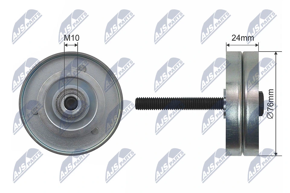Deflection/Guide Pulley, V-ribbed belt RNK-VW-009