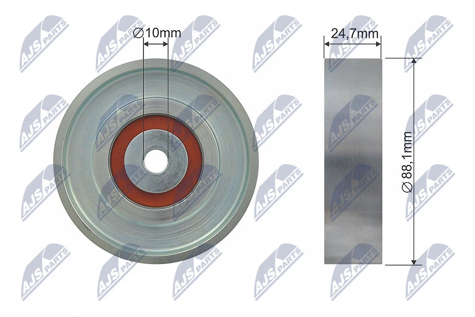 Deflection/Guide Pulley, V-ribbed belt RNK-TY-031