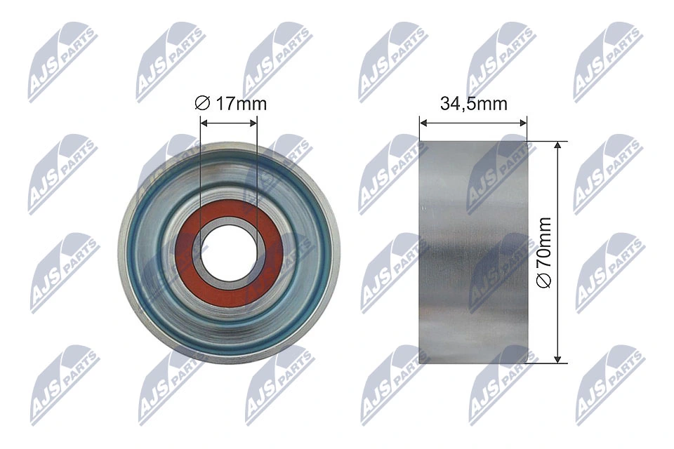 Tensioner Pulley, V-ribbed belt RNK-NS-038