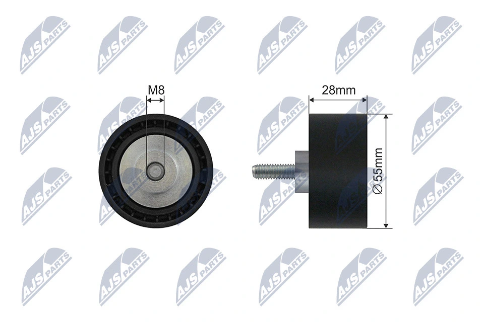 Tensioner Pulley, V-ribbed belt RNK-BM-045