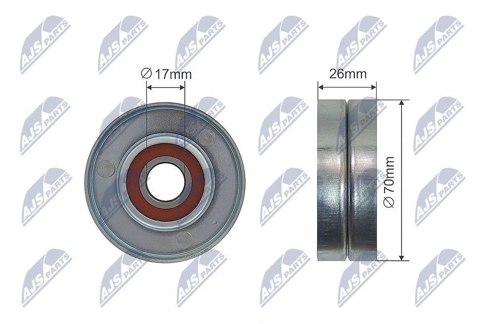 Tensioner Pulley, V-ribbed belt RNK-PL-031