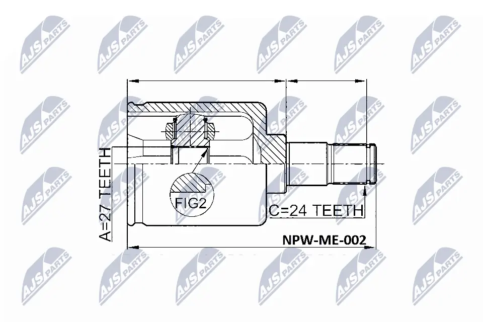 Joint Kit, drive shaft NPW-ME-002