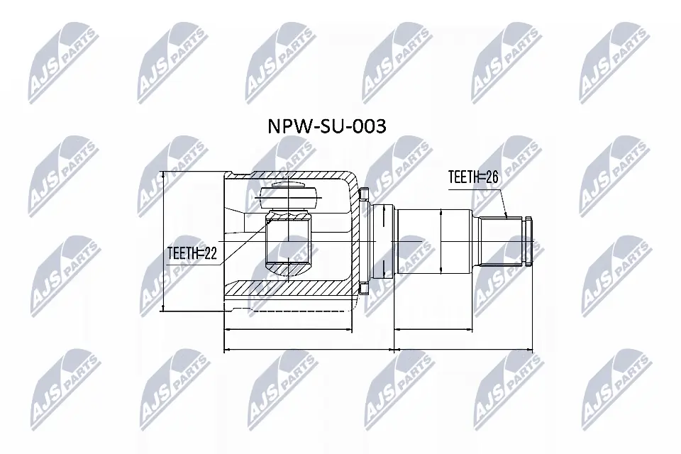 Joint Kit, drive shaft NPW-SU-003