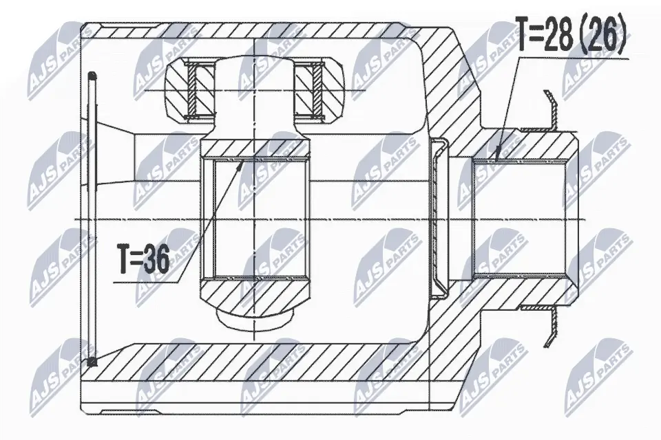 Joint Kit, drive shaft NPW-HY-528