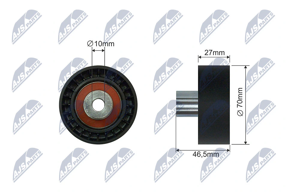 Tensioner Pulley, V-ribbed belt RNK-RE-038