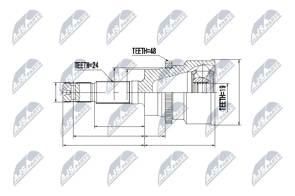 Joint Kit, drive shaft NPZ-DA-015