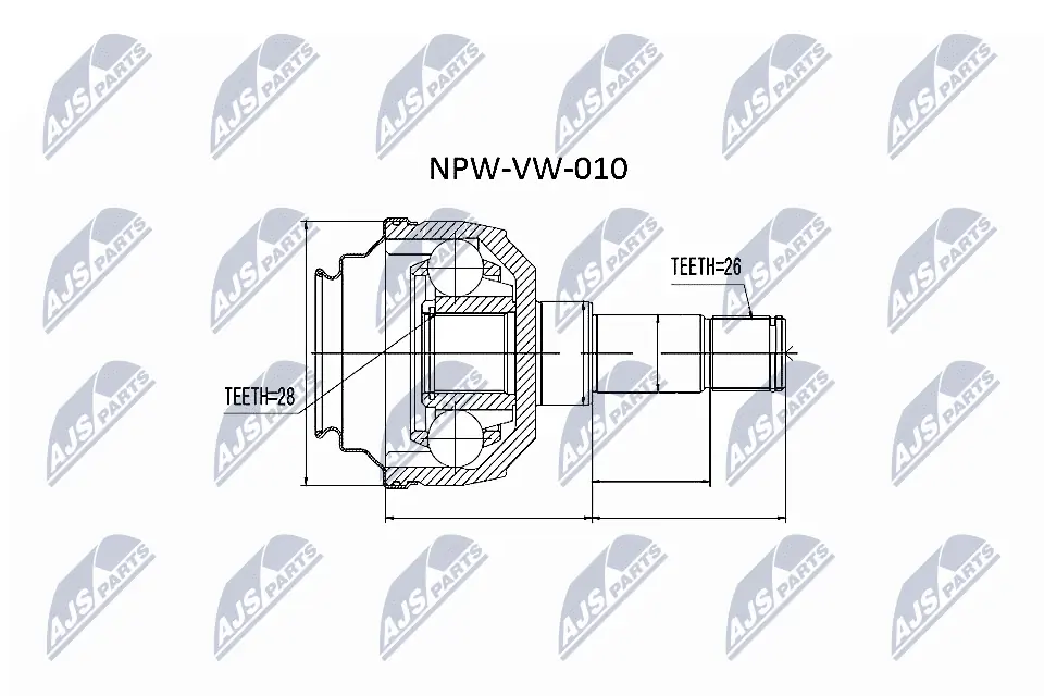 Joint Kit, drive shaft NPW-VW-010