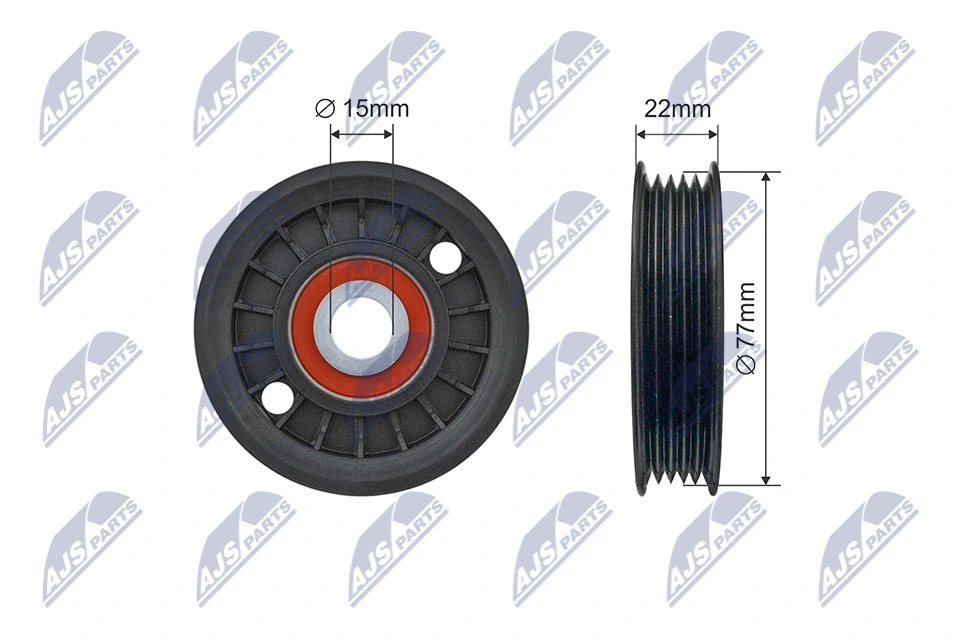 Tensioner Pulley, V-ribbed belt RNK-AU-077