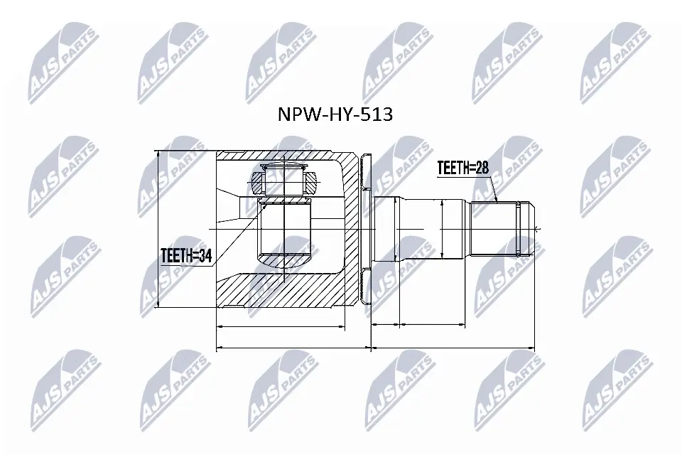 Joint Kit, drive shaft NPW-HY-513