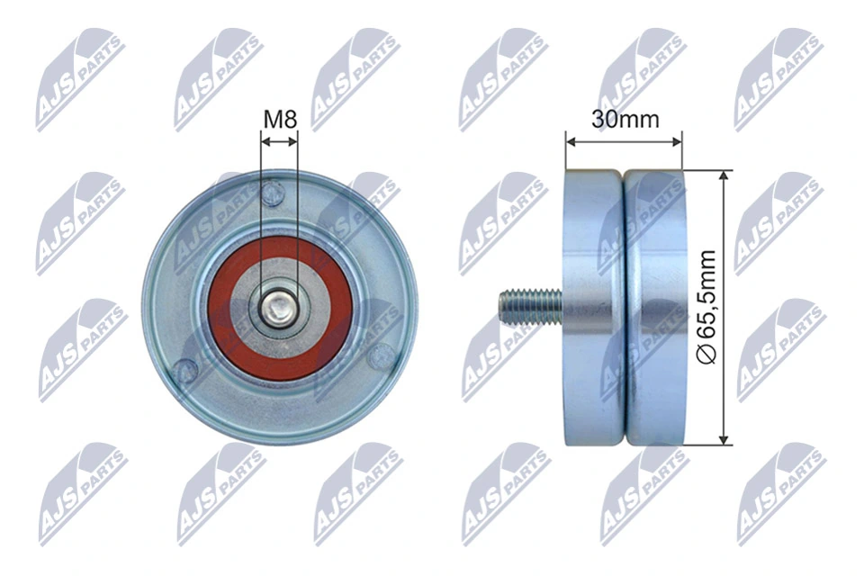 Tensioner Pulley, V-ribbed belt RNK-ME-068