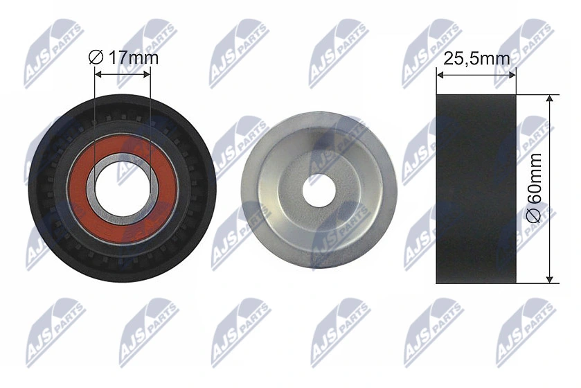 Tensioner Pulley, V-ribbed belt RNK-PL-010